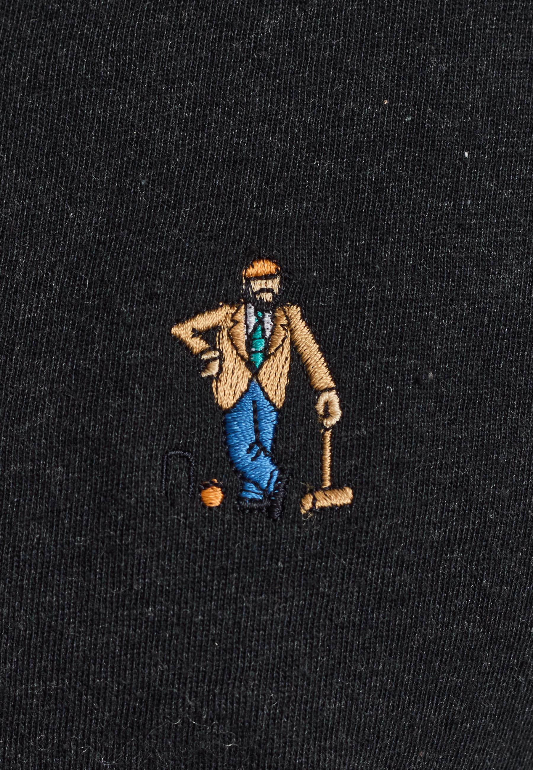 Revolution Croquet Black Melange Application T-Shirt Herren schwarz